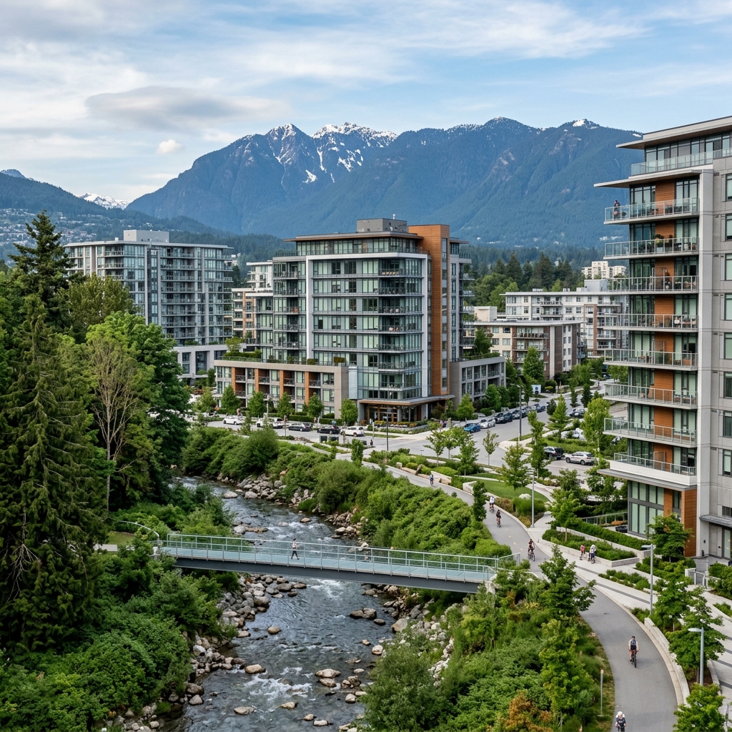 Lynn Creek neighbourhood modern condos North Vancouver
