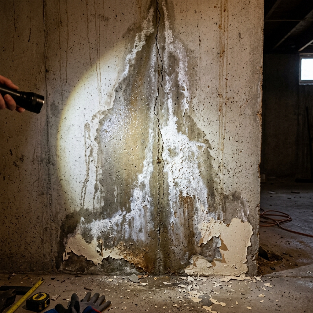 Foundation water leak