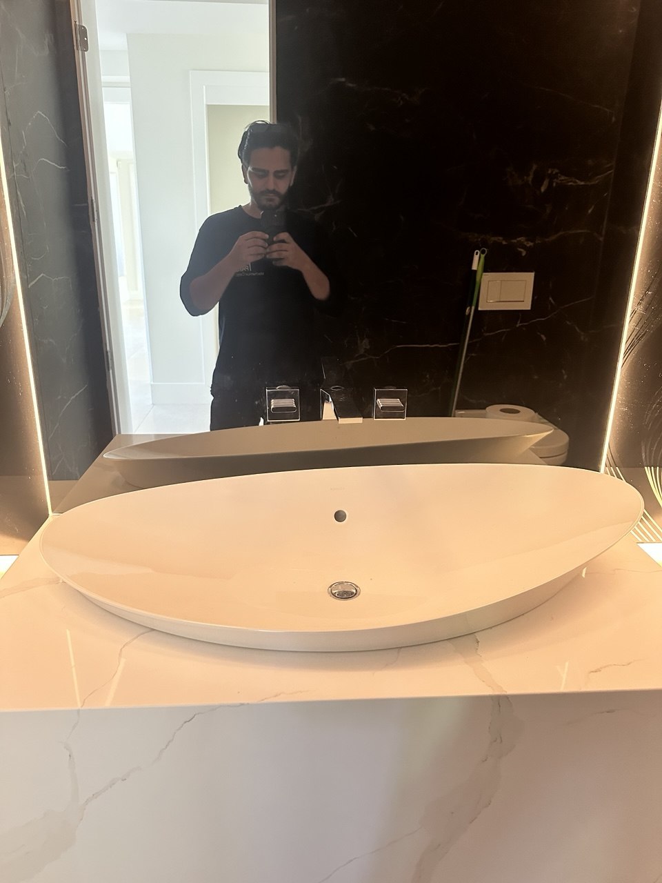 Luxury Floating Vanity & Mirror Faucet Installation