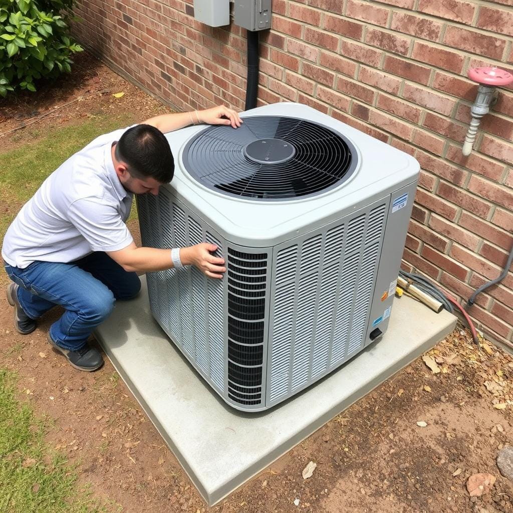 New heat pump being installed in North Vancouver residence by Lord Mechanical