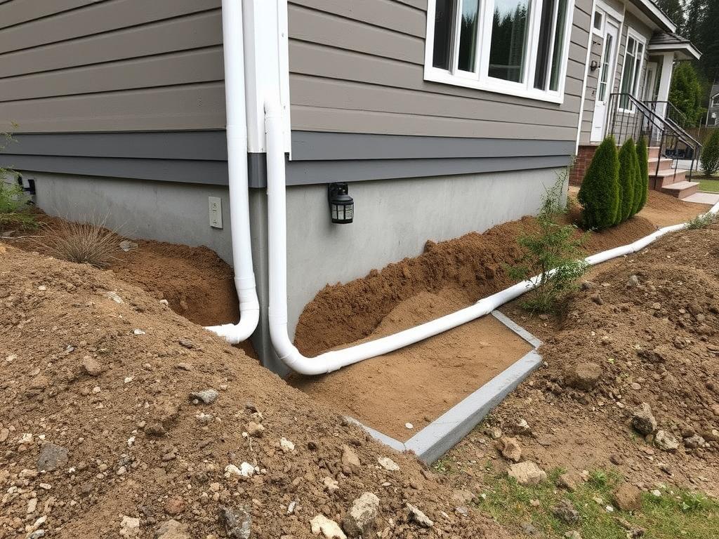 Drainage system installation in North Vancouver Drainage system installation in North Vancouver