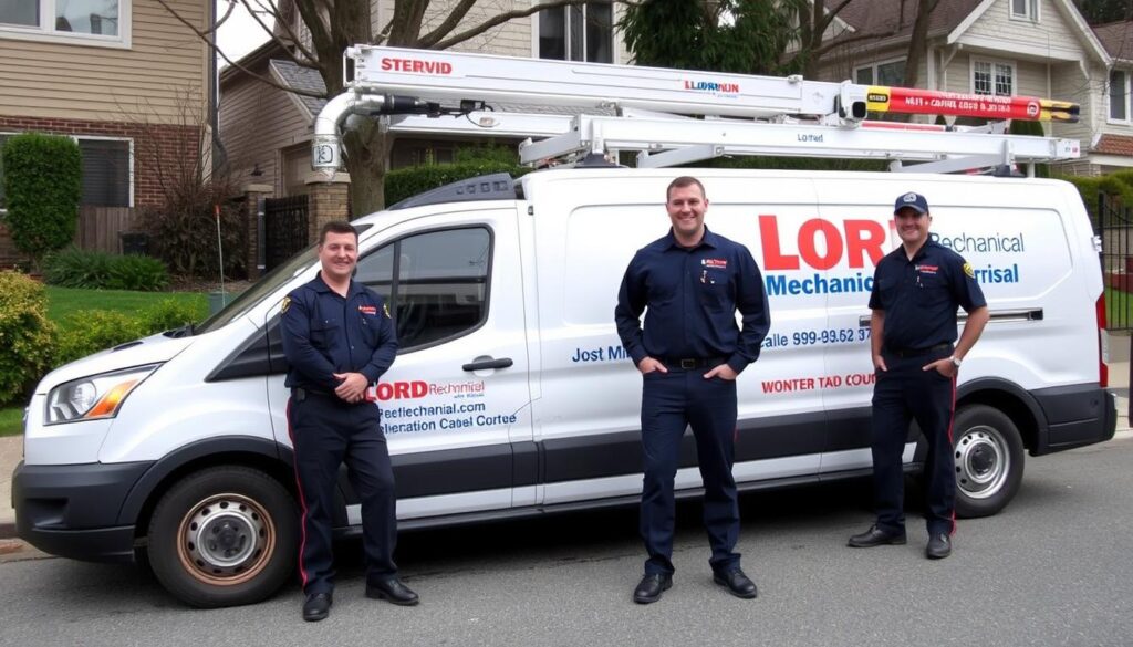 Lord Mechanical service van and team ready for water main replacement in Vancouver Lord Mechanical service van and team ready for water main replacement in Vancouver