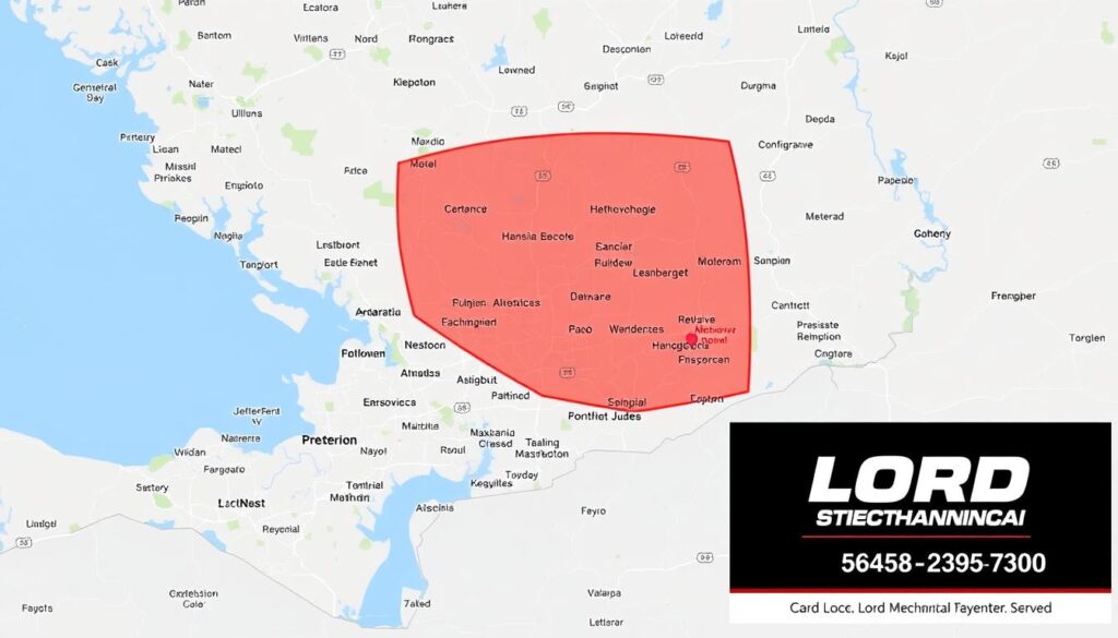 Map of North Vancouver and surrounding service areas Map of North Vancouver and surrounding service areas