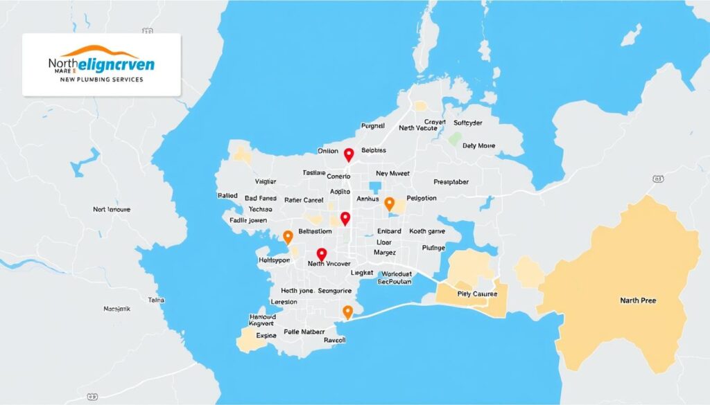 Map of North Vancouver service areas for plumbing maintenance and repair Map of North Vancouver service areas for plumbing maintenance and repair