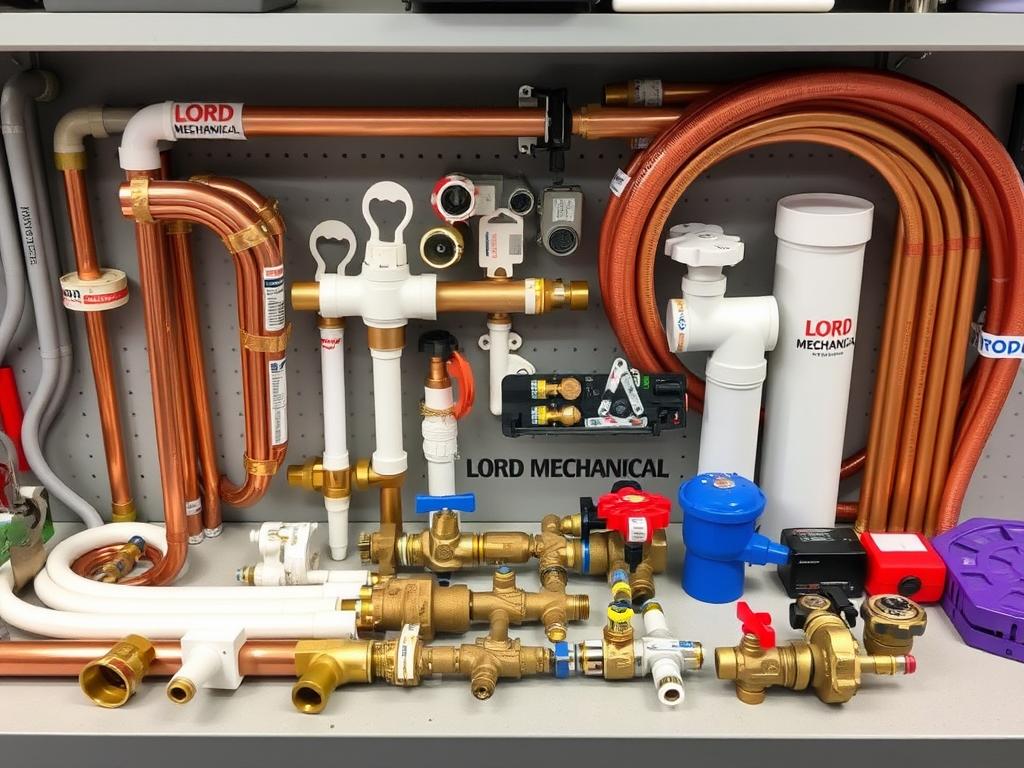 Various high-quality plumbing materials used for professional installations Various high-quality plumbing materials used for professional installations