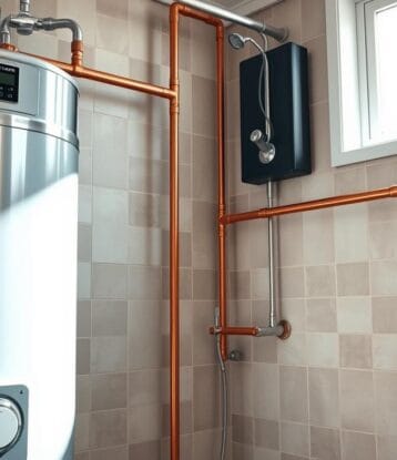 Hot water tank installation