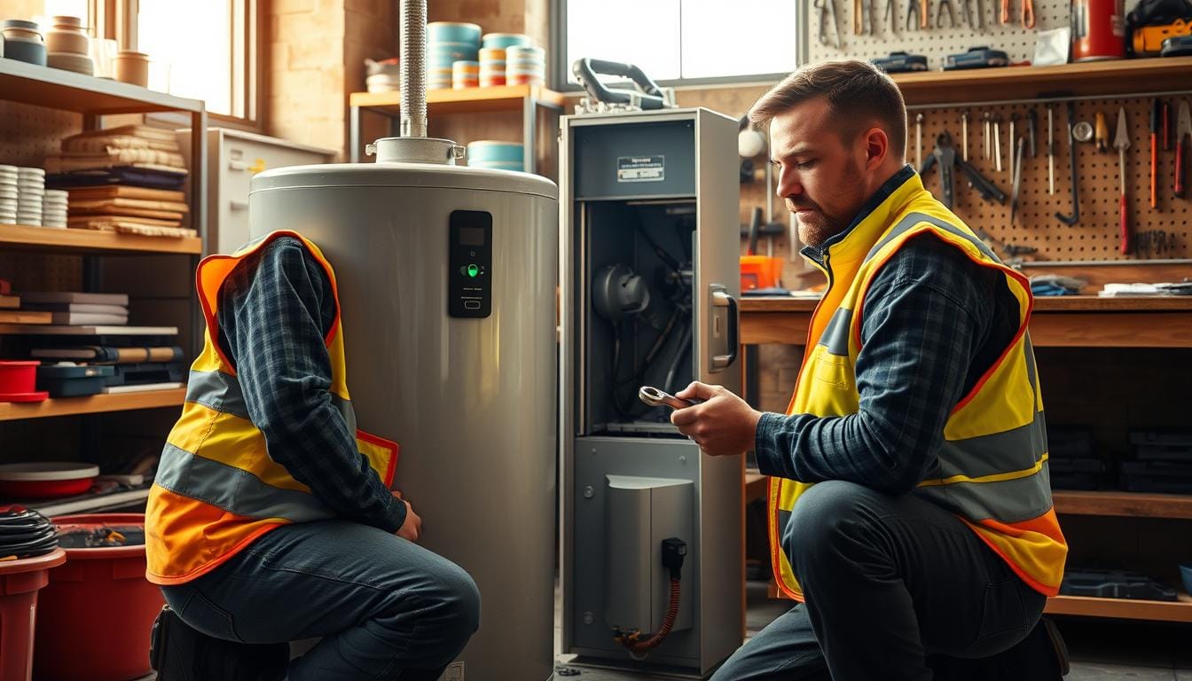 Hot water tank repair