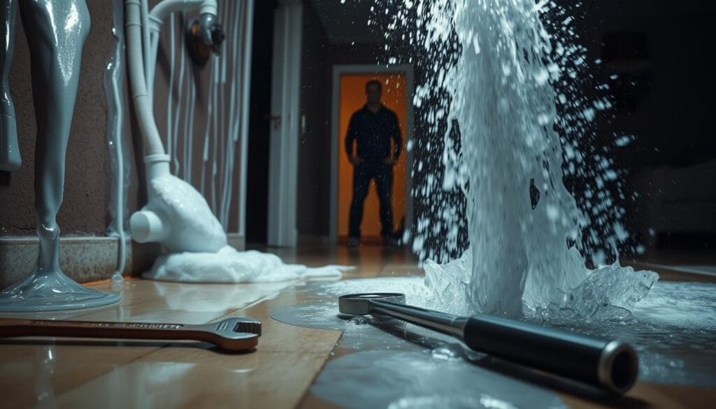 burst pipe water emergency