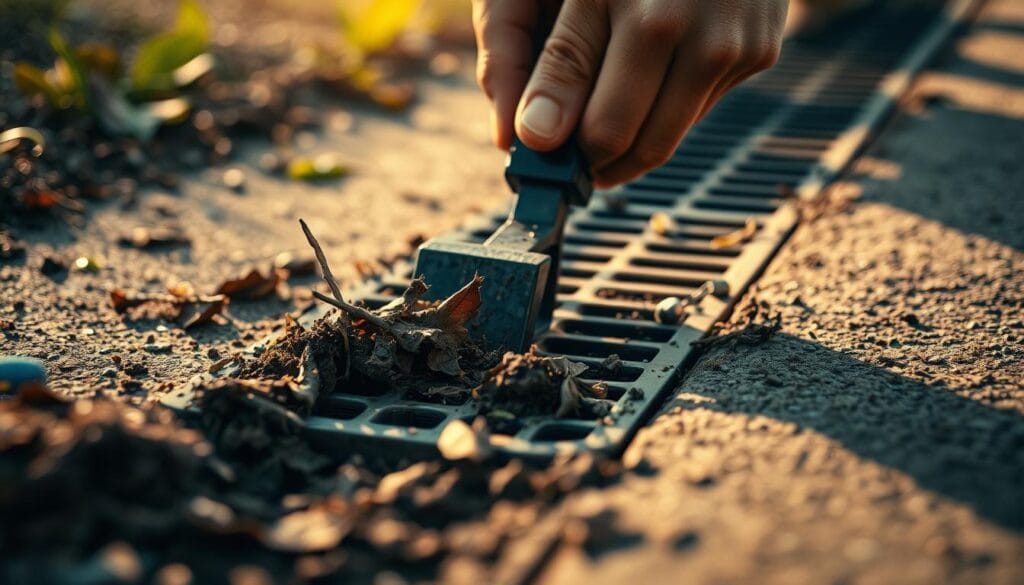 perimeter drain cleaning