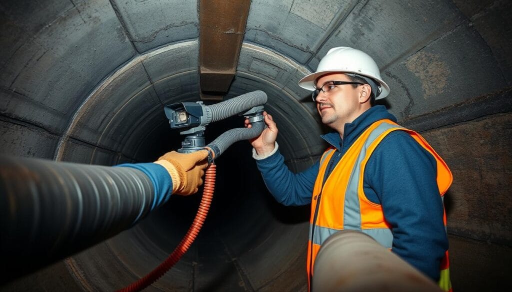 sewer line camera inspection