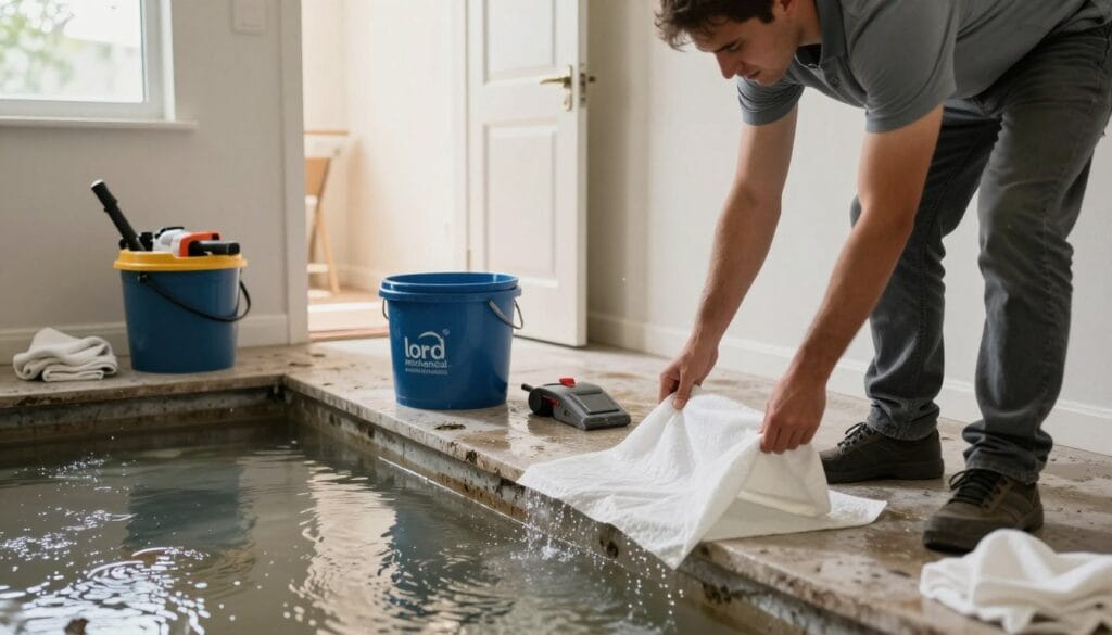 water containment steps