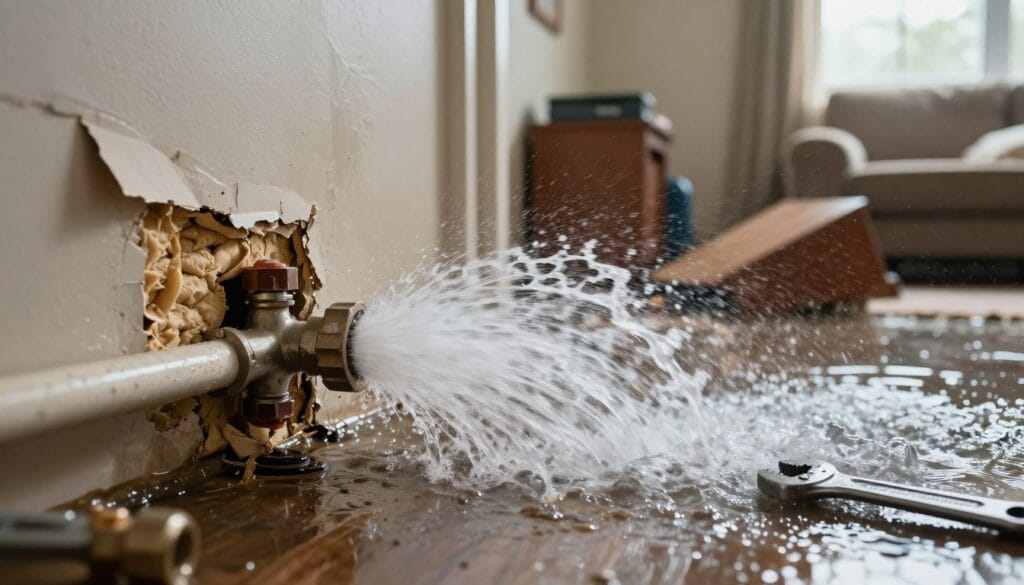 burst pipe