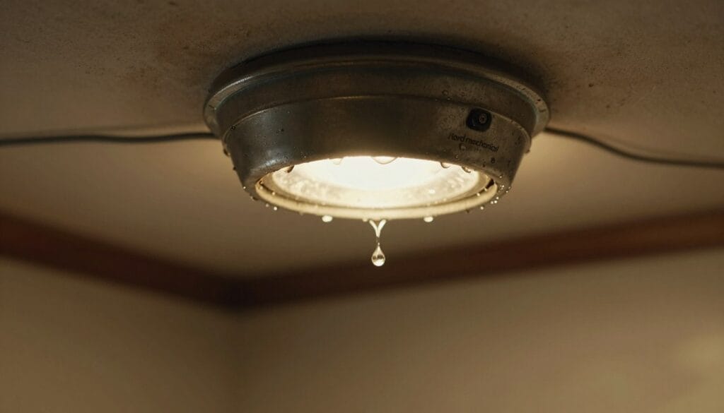 leaking light fixture