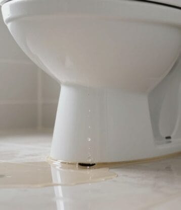 leaking toilet base