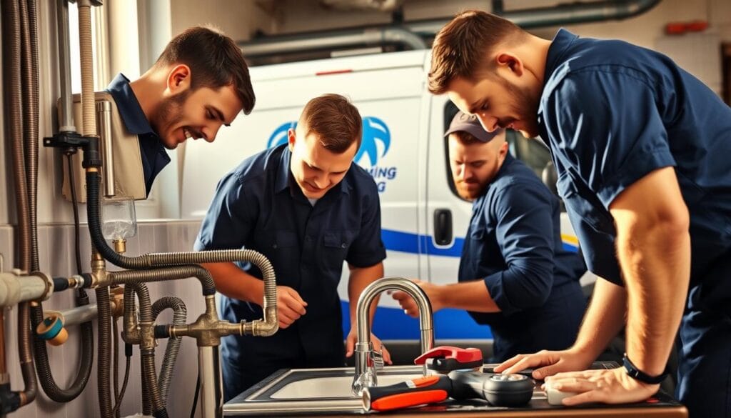 plumbing service team