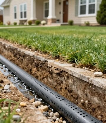 french drain installation