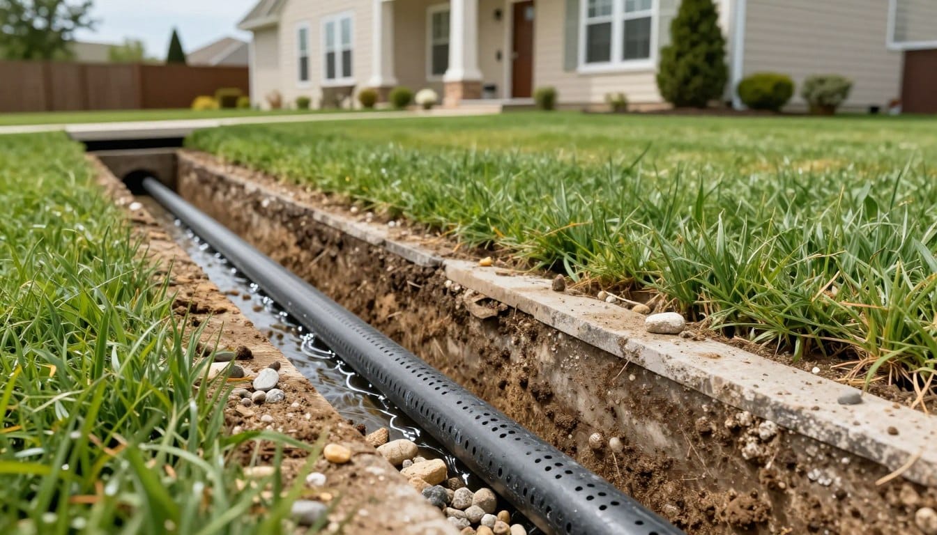 french drain installation
