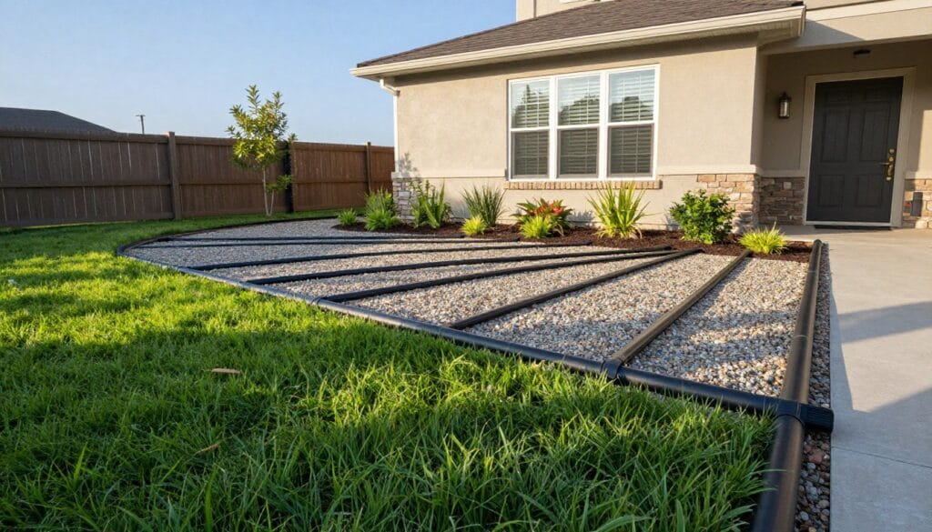 grading drainage yard