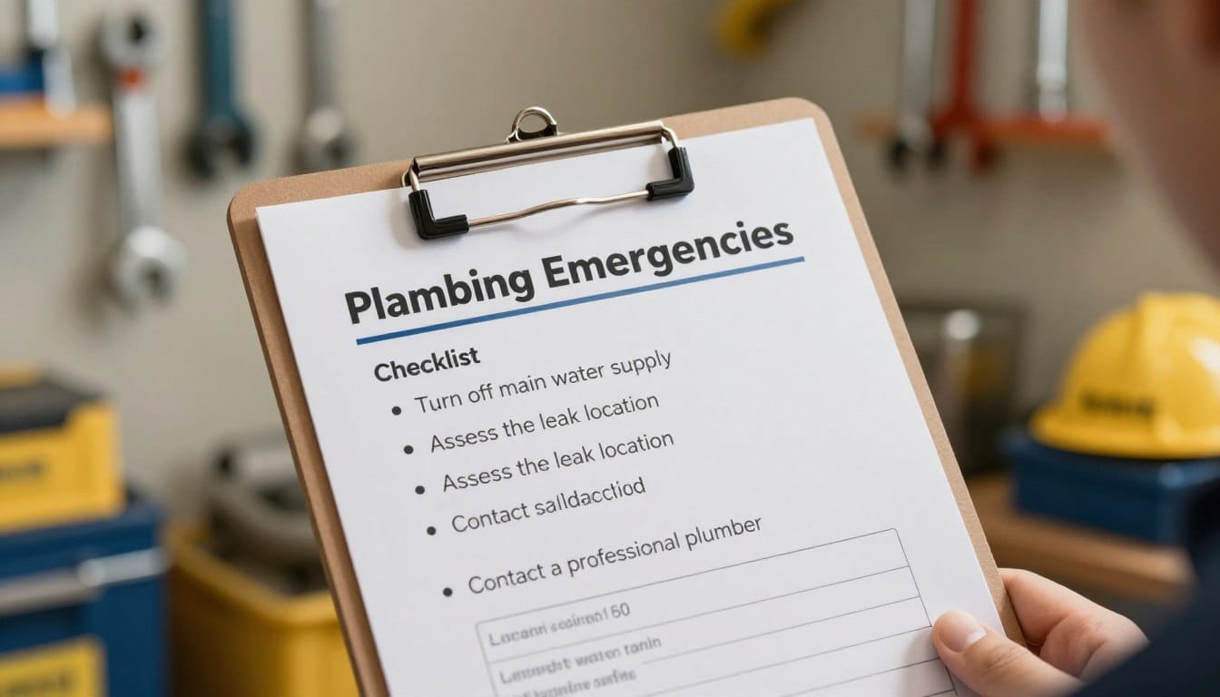 plumbing emergencies checklist